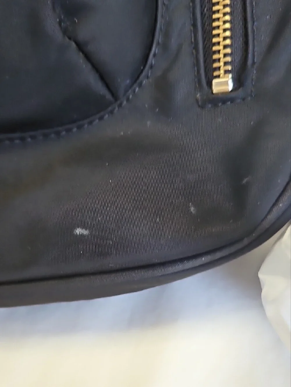 Karl Lagerfeld Black Messenger Bag with Gold Hardware